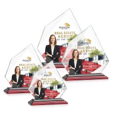 Lexus Full Color Rosewood Peaks Crystal Award - Full Color Imprint