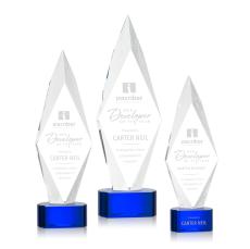 Manilow Blue on Paragon Base Diamond Crystal Award - Crystal Awards