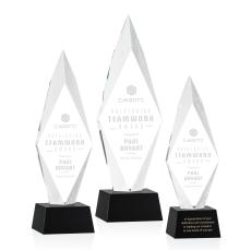 Manilow Black on Robson Base Diamond Crystal Award - Crystal Awards