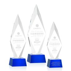 Manilow Blue on Robson Base Diamond Crystal Award - Crystal Awards