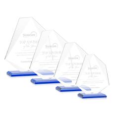 Picton Blue Polygon Crystal Award - Crystal Awards
