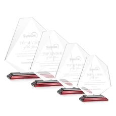 Picton Rosewood Polygon Crystal Award - Crystal Awards