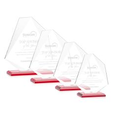 Picton Red Polygon Crystal Award - Crystal Awards