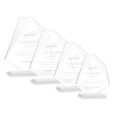 Picton White Polygon Crystal Award - Crystal Awards