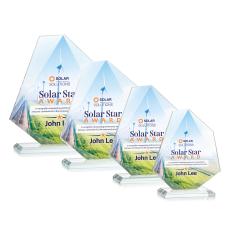 Picton Full Color Starfire Polygon Crystal Award - Crystal Awards