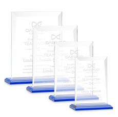 Sullivan Blue Rectangle Crystal Award - Crystal Awards