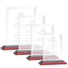 Sullivan Rosewood Rectangle Crystal Award - Awards and Trophies