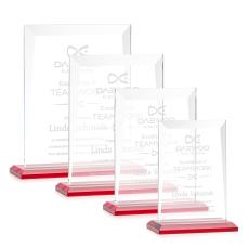 Sullivan Red Rectangle Crystal Award - Crystal Awards