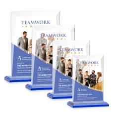 Sullivan Full Color Blue Rectangle Crystal Award - Crystal Awards