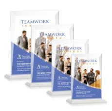 Sullivan Full Color White Rectangle Crystal Award - Crystal Awards