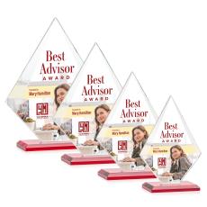 Rideau Full Color Red Diamond Crystal Award - Awards and Trophies