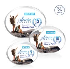 Rawlins Full Color Gold Circle Acrylic Award - Acrylic Awards