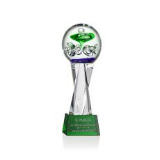 Aquarius Green on Grafton Base Towers Glass Award - Glass Awards