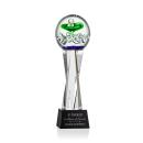 Aquarius Black on Grafton Base Globe Glass Award