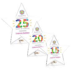 Polaris Full Color Gold Star Acrylic Award - Star Awards