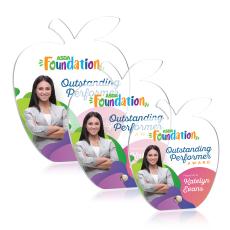 Polaris Apple Full Color Gold Acrylic Award - Acrylic Awards