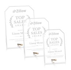 Polaris Clipped Gold Rectangle Acrylic Award - Acrylic Awards