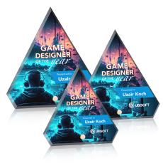 Polaris Full Color Gold Diamond Acrylic Award - Acrylic Awards