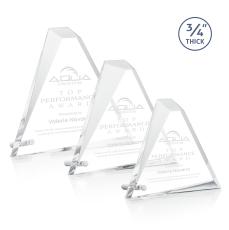 Glenrock Silver Pyramid Acrylic Award - Acrylic Awards