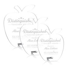 Polaris Apple Silver Acrylic Award - Acrylic Awards