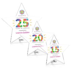 Polaris Full Color Silver Star Acrylic Award - Star Awards