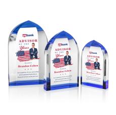 Strobel Full Color Peaks Crystal Award - Full Color Imprint