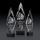 Manilow Black on Paragon Base (3D) Diamond Crystal Award