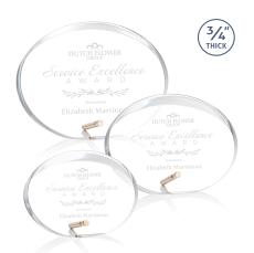 Mosaic Oval Gold Circle Acrylic Award - Acrylic Awards