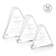 Mosaic Triangle Gold Pyramid Acrylic Award - Acrylic Awards