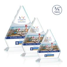 Fyreside Full Color Clear Diamond Crystal Award - Full Color Imprint