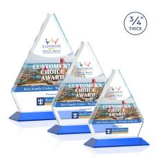 Fyreside Full Color Blue Diamond Crystal Award - Full Color Imprint