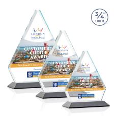 Fyreside Full Color Black Diamond Crystal Award - Full Color Imprint