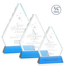 Fyreside Sky Blue on Newhaven Diamond Crystal Award - Crystal Awards