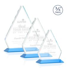 Fyreside Sky Blue Diamond Crystal Award - Crystal Awards