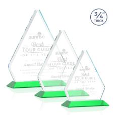 Fyreside Green Diamond Crystal Award - Crystal Awards