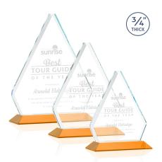 Fyreside Amber Diamond Crystal Award - Crystal Awards