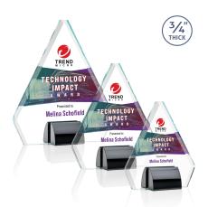 Roxborough Full Color Black Diamond Crystal Award - Full Color Imprint