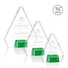 Roxborough Green Diamond Crystal Award - Colored Crystal Awards