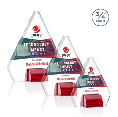 Roxborough Full Color Red Diamond Crystal Award - Full Color Imprint