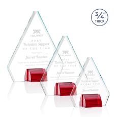 Roxborough Red Diamond Crystal Award - Colored Crystal Awards