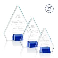 Roxborough Blue Diamond Crystal Award - Colored Crystal Awards