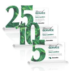 Hazelton Full Color Clear Crystal Award - Full Color Imprint