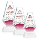Kingsley Full Color White on Newhaven Base Polygon Crystal Award