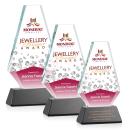 Kingsley Full Color Black on Newhaven Base Polygon Crystal Award
