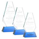 Kingsley Blue on Newhaven Base Polygon Crystal Award