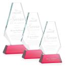 Kingsley Red on Newhaven Base Polygon Crystal Award