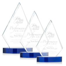 Sarasota Blue Diamond Crystal Award - Colored Crystal Awards
