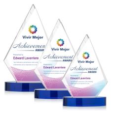 Sarasota Full Color Blue Diamond Crystal Award - Full Color Imprint