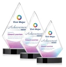 Sarasota Full Color Black Diamond Crystal Award - Full Color Imprint