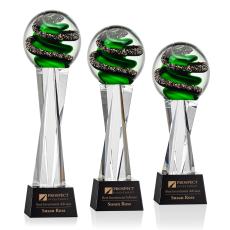 Zodiac Globe on Grafton Base Glass Award - Glass Awards